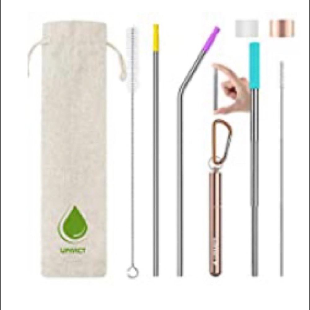 Reusable Metal Straws Set of 3